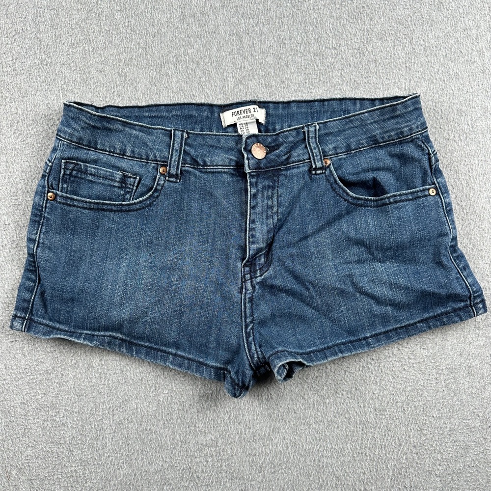 Forever 21 Shorts Womens 28 Denim Blue Cutoff Mid Rise Jean